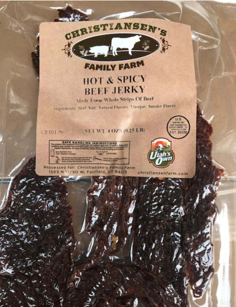 Sugar Free Hot & Spicy Grass Fed Beef Jerky image 0